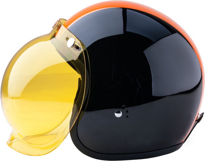 Visière »Bubble« de Bandit Helmets; polycarbonate, jaune; largeur x hauteur: 21 x 21.5 cm; Chine; poids brut: 220 g