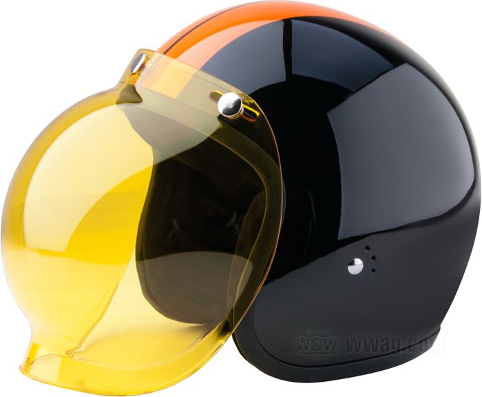 Visière »Bubble« de Bandit Helmets; polycarbonate, jaune; largeur x hauteur: 21 x 21.5 cm; Chine; poids brut: 220 g