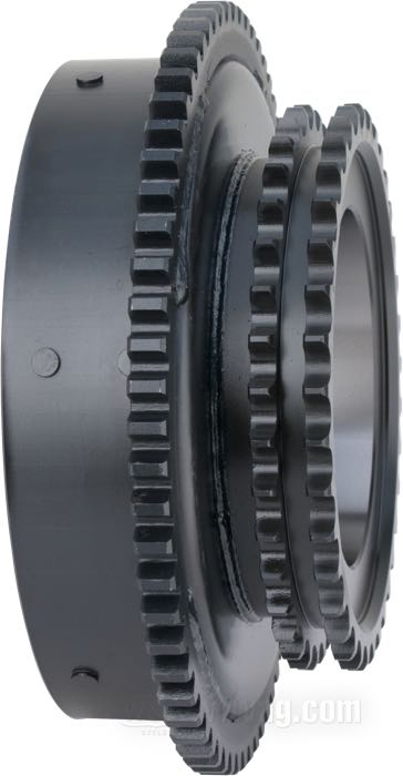 Campana frizione; per Trasmissione primaria a catena; atto per Big Twin 1965-1969; acciaio, naturale; numero di denti: 37; con corona dentata avviamento; rimpiazza OEM HD 37702-65; peso lordo: 3.54 kg