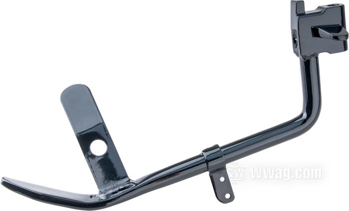 Seitenständerarm »flaches Ende«; passend für Softail 2007-2017; Stahl, schwarz, kunststoffbeschichtet, -1” ; Länge gemäß Zeichnung: 21.5 cm; Bruttogewicht: 900 g