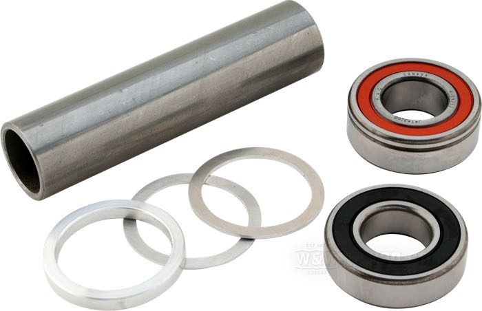 Wheel bearing kit by Cannonball; for single flange FLST hub adapter; fits models with ABS; steel; matching axle Ø: 25 mm; Germany; gross weight: 617 g