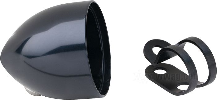 Copa »Streamline« de motogadget; para motogadget Motoscope Tiny; aluminio macizo, negro, anodizado; con tornillo de montaje taladrado como pasacables; Alemania; peso bruto: 120 g
