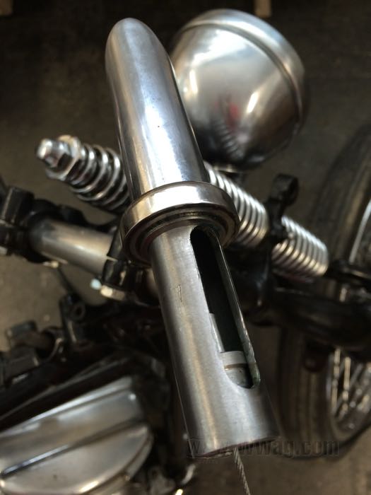 Comando gas di Calles Chopperdelar; per cavi gas interni; acciaio, naturale; lunghezza: 100 mm; Ø 29 mm; Svezia; peso lordo: 380 g
