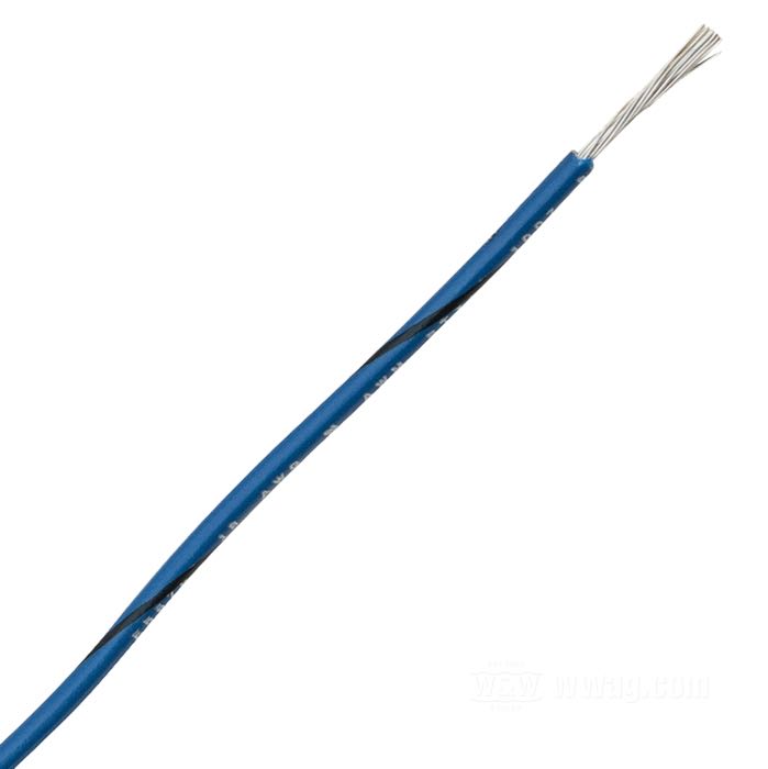 Cable eléctrico »Código Colores OEM«; cobre / PVC, azul; marcación: negro; 0.82 mm²; peso bruto: 11 g