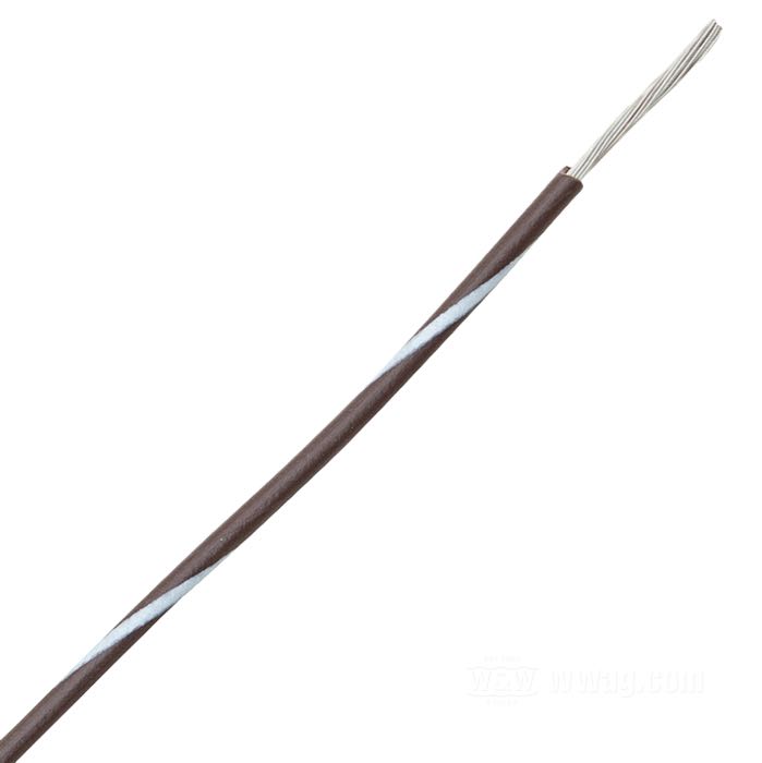 Cable eléctrico »Código Colores OEM«; cobre / PVC, marrón; marcación: blanco; 0.82 mm²; peso bruto: 11 g