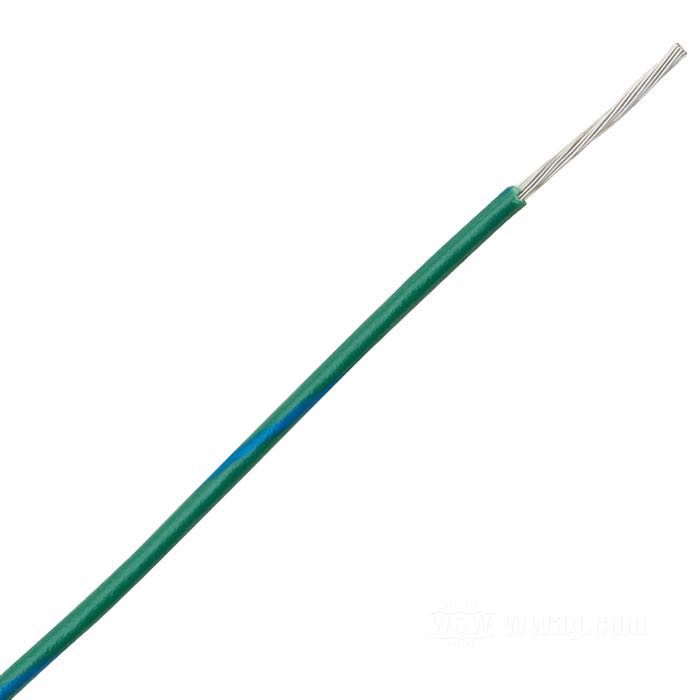 Cable eléctrico »Código Colores OEM«; cobre / PVC, verde; marcación: azul; 0.82 mm²; peso bruto: 11 g
