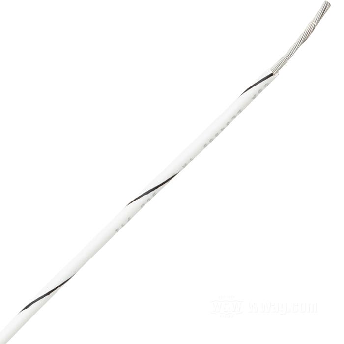 Cable eléctrico »Código Colores OEM«; cobre / PVC, blanco; marcación: negro; 0.82 mm²; peso bruto: 11 g