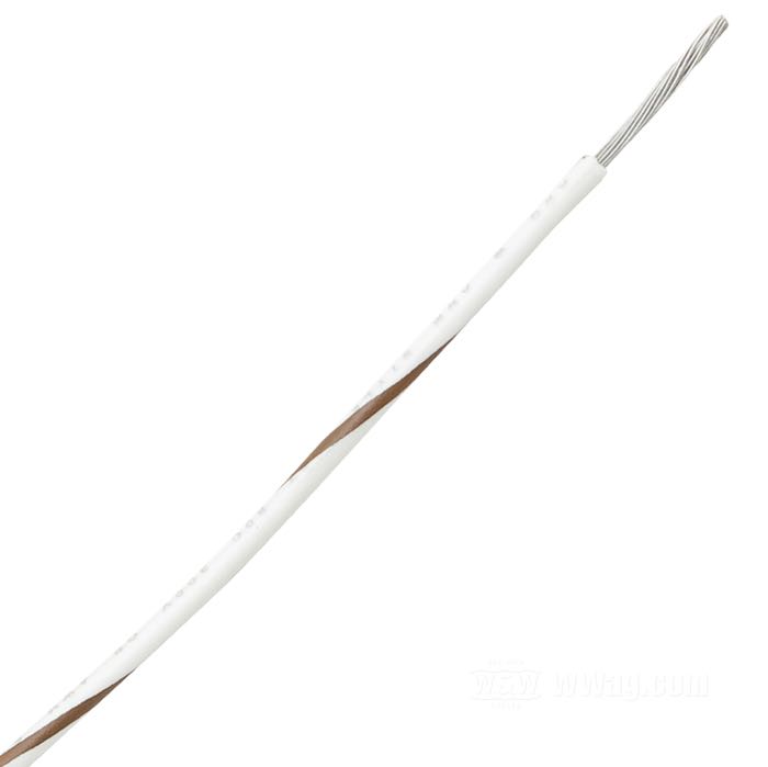 Cable eléctrico »Código Colores OEM«; cobre / PVC, blanco; marcación: marrón; 0.82 mm²; peso bruto: 11 g