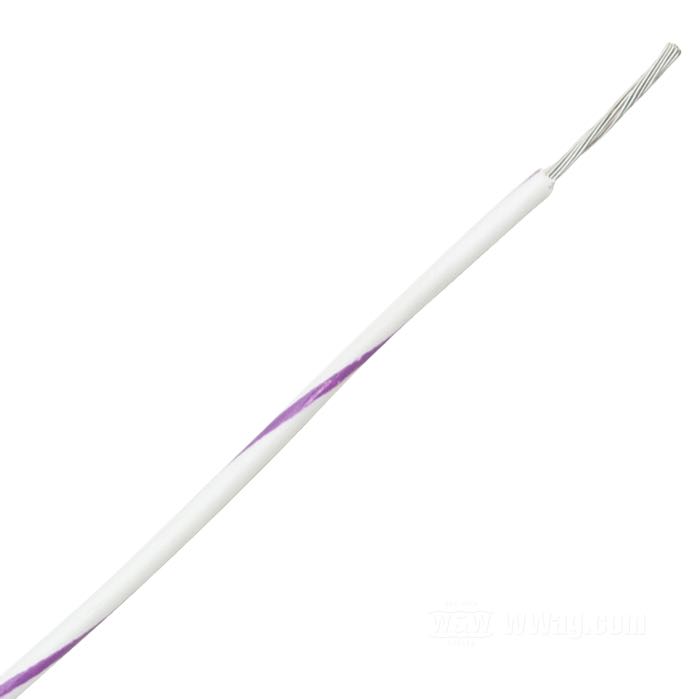 Cable eléctrico »Código Colores OEM«; cobre / PVC, blanco; marcación: violeta; 0.82 mm²; peso bruto: 11 g