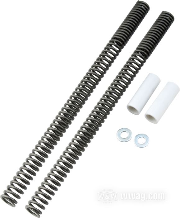Kit de ressorts de Progressive Suspension; pour Fourche hydraulique; pour tubes de 39 mm; adaptable à Sportster 2004-2020; acier, naturel; longueur: 470 mm; Ø 30 mm; remplace OEM HD 45376-04; USA; poids brut: 1.7 kg