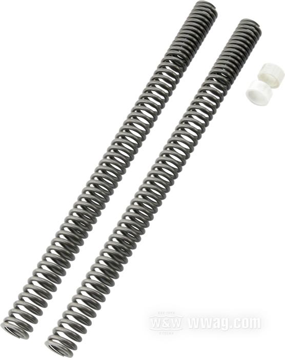 Kit de ressorts de Progressive Suspension; pour Fourche hydraulique; pour tubes de 39 mm; adaptable à FXDX 2000-2005; acier, naturel; longueur: 445 mm; Ø 30 mm; remplace OEM HD 46103-00; USA; poids brut: 1.5 kg