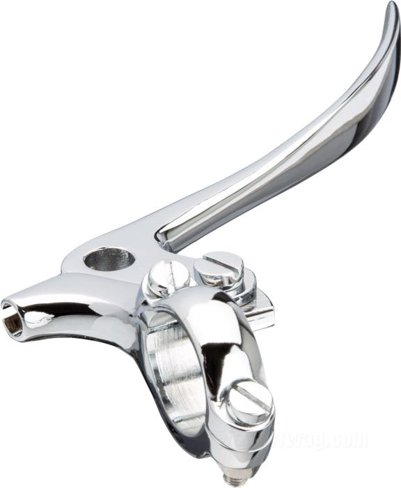 Hand brake control »AMAL«; steel, chrome-plated, with 1/4” cable hole, without air/ignition control lever; for Bowden cable; for handlebar Ø: 1 ”; gross weight: 241 g