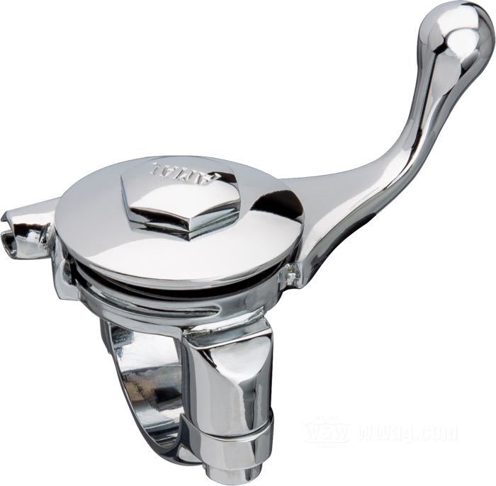 Leva regolazione aria o accensione »AMAL«; acciaio, cromato, con ricezione cavo di 6 mm, single action; per manubri del Ø: 1 ”; Punto installazione: destro; peso lordo: 181 g