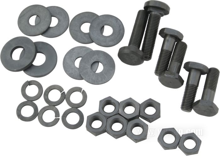 Kit di montaggio di Colony; per Parafango posteriore; atto per Big Twin 1936-1957; solo per ferme parafango; acciaio, parkerizzato; U.S.A.; peso lordo: 204 g