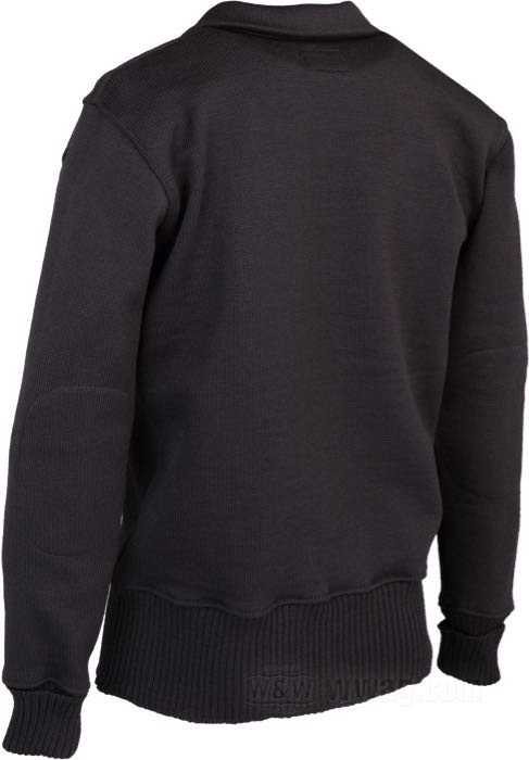 Suéter »Motorcycle Club« de Dehen; género de punto de lana, negro, quarter zip; tamaño: M; EE. UU.; peso bruto: 1.24 kg