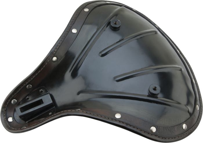 Monosella; atto per Modello K; vacchetta / acciaio, marrone scuro; lunghezza x larghezza: 410 x 350 mm; distanza delle molle o perni di fissaggio: 170 mm; filettatura dei bulloni di fissaggio: 5/16”-24; rimpiazza OEM HD 52010-52; Europa; peso lordo: 2.56 kg