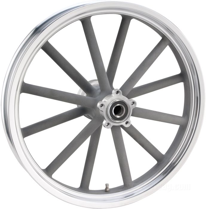 Roue arrière »MAG-12« de Cannonball; alu coulé, finition MAG; moyeu arrière adapté, type 2011→ avec capteur ABS; Ø collier centrage: 56 mm; flanc double, filets de 3/8”-16 et 7/16