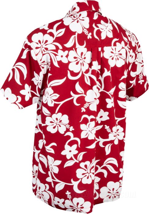 Shirt »Hawaii Hibiscus« by High Seas Trading Co.; cotton, red; size: XL; USA; gross weight: 371 g