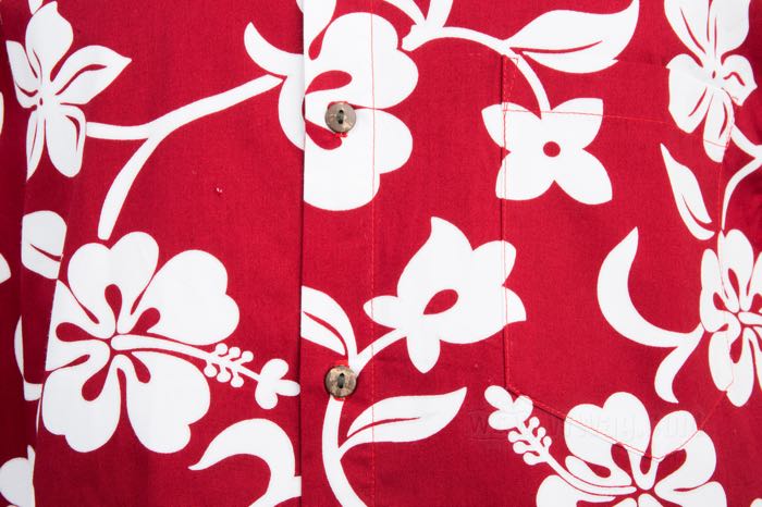 Shirt »Hawaii Hibiscus« by High Seas Trading Co.; cotton, red; size: XL; USA; gross weight: 371 g