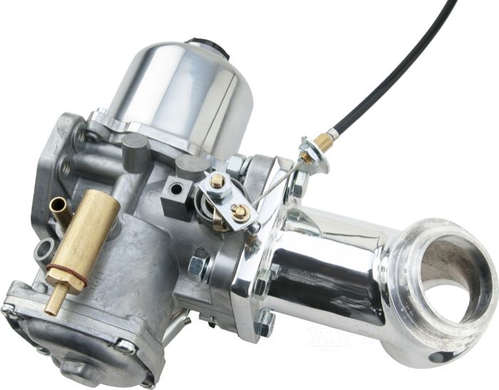 Lever by Rivera Primo; for Throttle shaft; steel, chrome-plated, with brass nipple; for S.U. carburetors; gross weight: 13 g