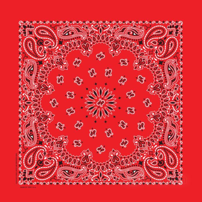 Bandana »Dallas« di Carolina Manufacturing; cotone, rosso; lunghezza x larghezza: 55 x 55 cm; U.S.A.; peso lordo: 61 g