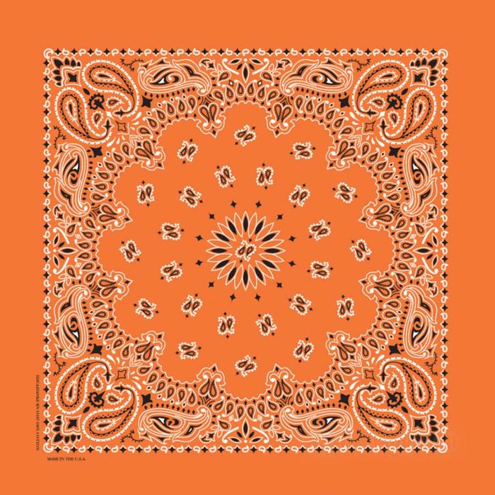 Bandana »Dallas« de Carolina Manufacturing; coton, orange; longueur x largeur: 55 x 55 cm; USA; poids brut: 68 g