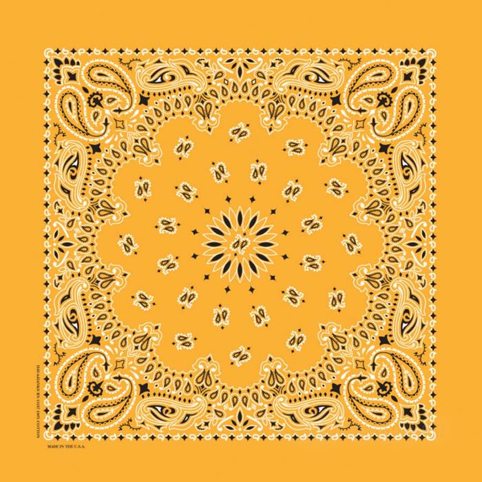 Bandana »Dallas« de Carolina Manufacturing; coton, doré; longueur x largeur: 55 x 55 cm; USA; poids brut: 61 g