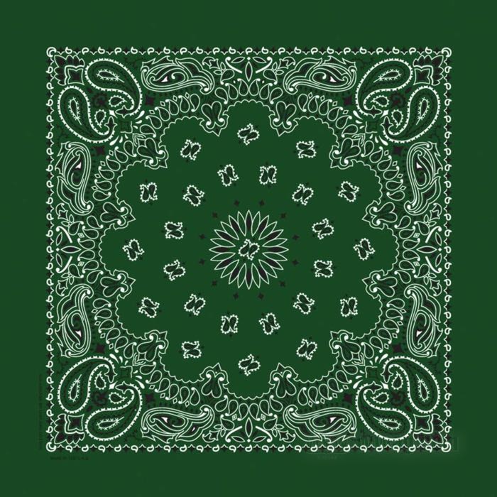Bandana »Dallas« de Carolina Manufacturing; coton, hunter green; longueur x largeur: 55 x 55 cm; USA; poids brut: 69 g