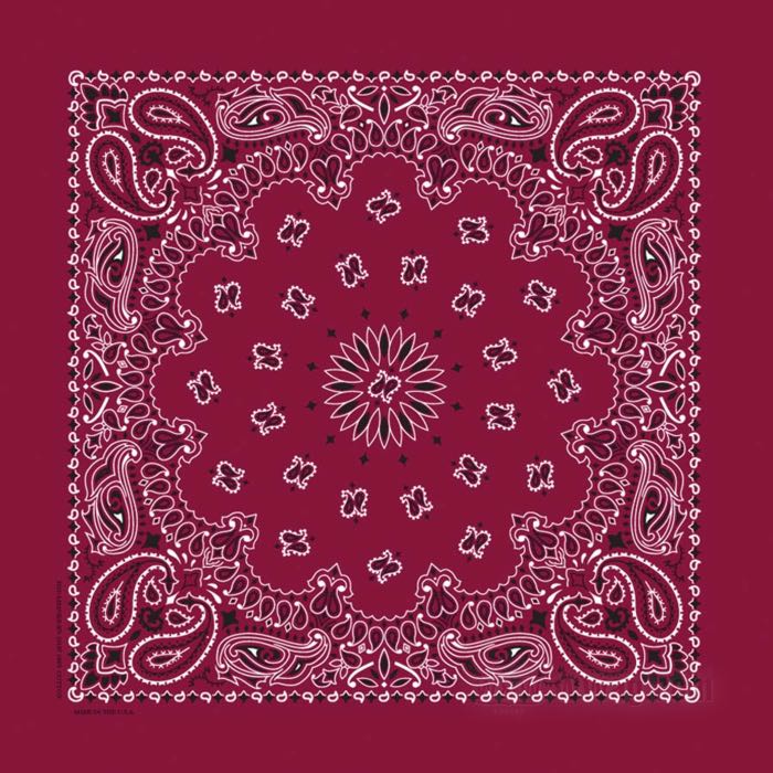 Bandana »Dallas« de Carolina Manufacturing; coton, rouge foncé; longueur x largeur: 55 x 55 cm; USA; poids brut: 61 g