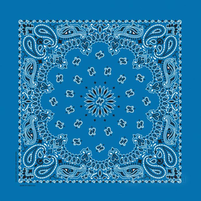 Bandana »Dallas« di Carolina Manufacturing; cotone, mirage blue; lunghezza x larghezza: 55 x 55 cm; U.S.A.; peso lordo: 68 g