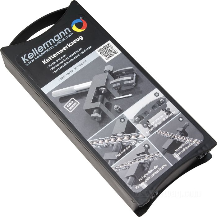 Breaking and riveting tool by Kellermann; for Secondary chain; steel / aluminum, browned ; with instructions; Germany; gross weight: 1.22 kg