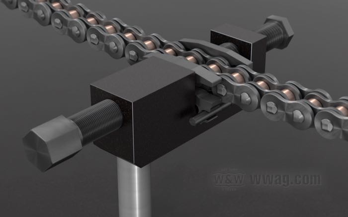 Breaking and riveting tool by Kellermann; for Secondary chain; steel / aluminum, browned ; with instructions; Germany; gross weight: 1.22 kg