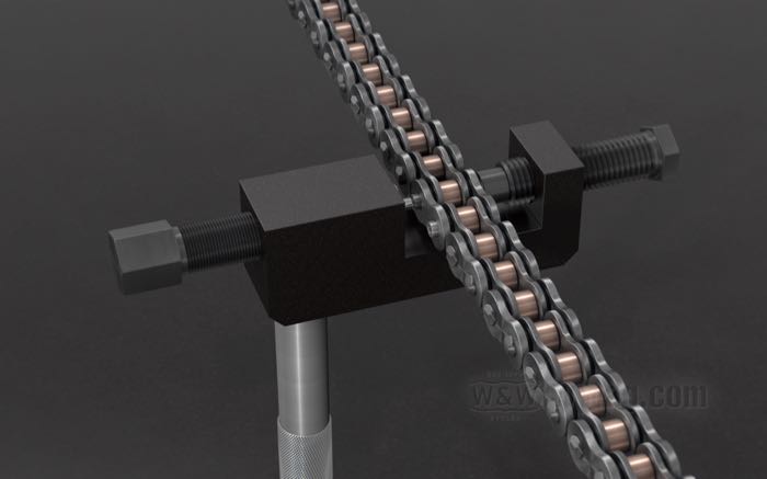 Breaking and riveting tool by Kellermann; for Secondary chain; steel / aluminum, browned ; with instructions; Germany; gross weight: 1.22 kg