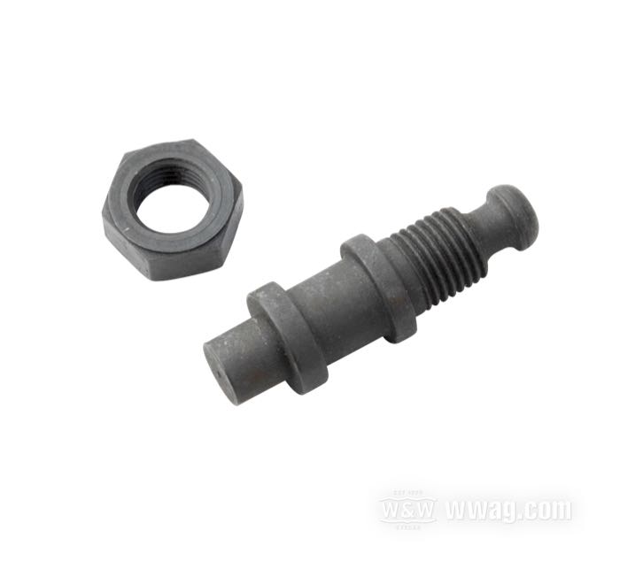 Pin; for Spring / Clutch pedal assembly; for Foot clutch; fits Big Twin 1940-1978, 45”/750 cc 1940-1952; steel, parkerized; with nut; replaces OEM HD 36842-41; gross weight: 35 g