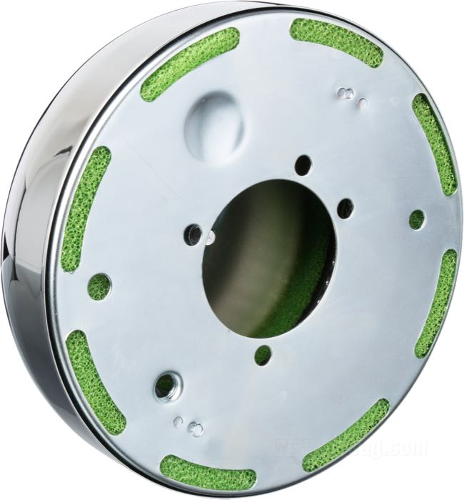 Air cleaner »Linkert«; for CV-Carburetor; sheet steel, chrome-plated; depth: 58 mm; Ø 7”; with filter element; gross weight: 930 g