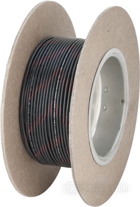 Cable eléctrico »Código Colores OEM«; cobre / PVC, negro; largo: 30 m; marcación: rojo; 0.82 mm²; peso bruto: 430 g