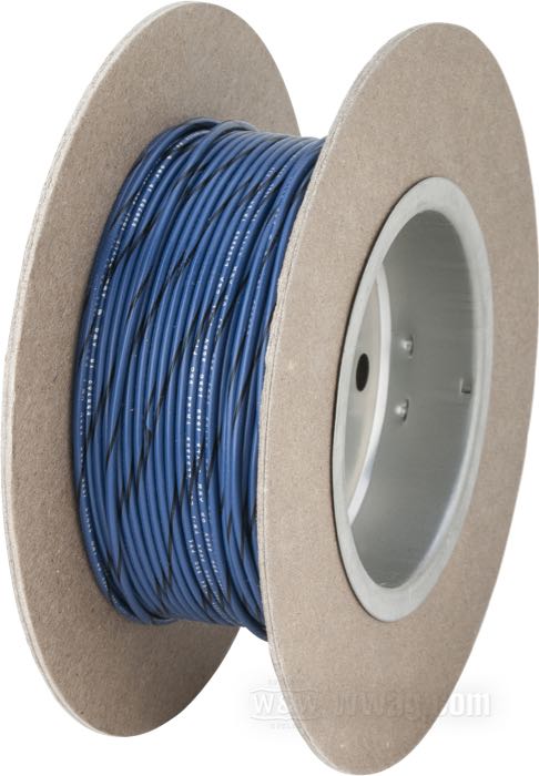 Cable eléctrico »Código Colores OEM«; cobre / PVC, azul; largo: 30 m; marcación: negro; 0.82 mm²; peso bruto: 430 g