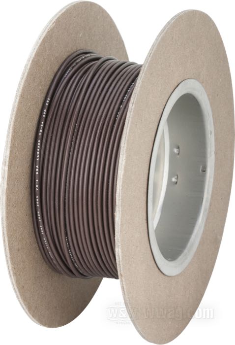 Cable eléctrico »Código Colores OEM«; cobre / PVC, marrón; largo: 30 m; 0.82 mm²; peso bruto: 430 g