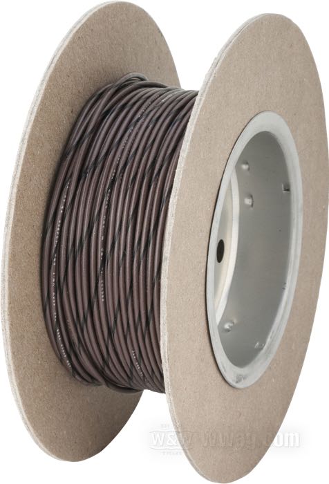 Cable eléctrico »Código Colores OEM«; cobre / PVC, marrón; largo: 30 m; marcación: negro; 0.82 mm²; peso bruto: 434 g