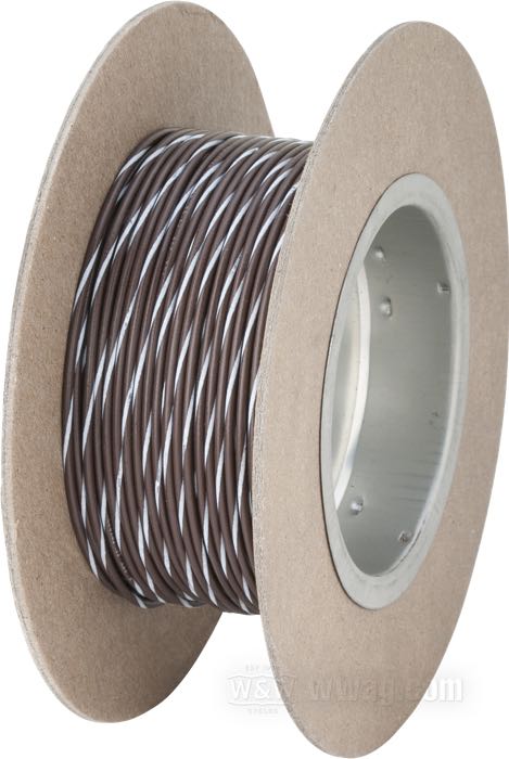 Cable eléctrico »Código Colores OEM«; cobre / PVC, marrón; largo: 30 m; marcación: blanco; 0.82 mm²; peso bruto: 430 g