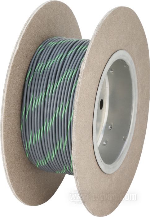 Cable eléctrico »Código Colores OEM«; cobre / PVC, gris; largo: 30 m; marcación: verde; 0.82 mm²; peso bruto: 430 g