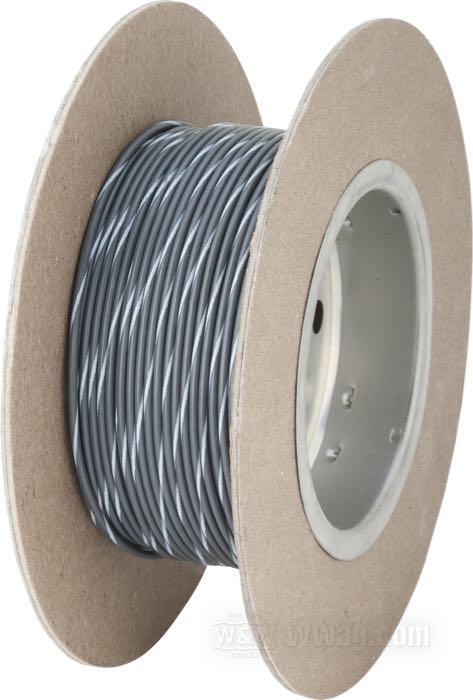 Cable eléctrico »Código Colores OEM«; cobre / PVC, gris; largo: 30 m; marcación: blanco; 0.82 mm²; peso bruto: 427 g