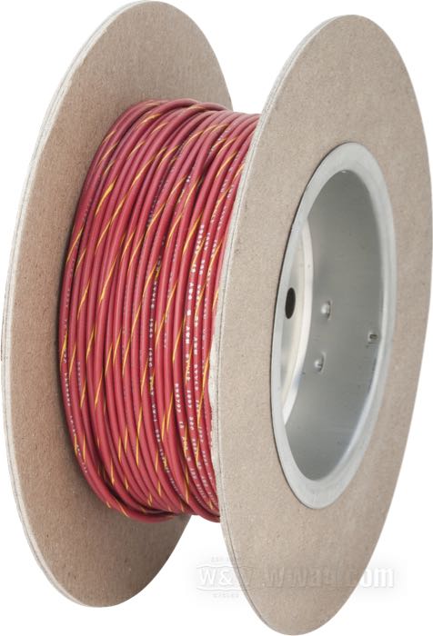 Cable eléctrico »Código Colores OEM«; cobre / PVC, rojo; largo: 30 m; marcación: amarillo; 0.82 mm²; peso bruto: 428 g
