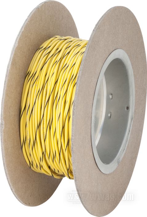 Cable eléctrico »Código Colores OEM«; cobre / PVC, amarillo; largo: 30 m; marcación: negro; 0.82 mm²; peso bruto: 438 g