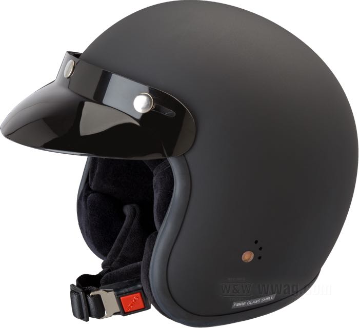 Open face helmet »Slimline Jet « by Bandit Helmets; fiber glass, matte black; net weight: 720 g; int. size: S - 55-56 cm; ECE R22-05 approved; gross weight: 1.24 kg