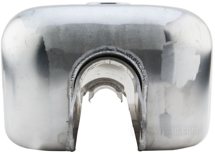 Serbatoio di benzina »Allungati« di Easyriders; atto per Sportster 2004-2006; alluminio, naturale; volume: 11 l; con tappo: 1 x ventilato, a chiave; rubinetto necessario: M22 x 1; rubinetto necessario: M22 x 1; peso lordo: 3.96 kg
