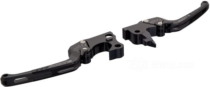 Hand brake/clutch lever »Good Guys« by Rick’s; fits Sportster 2014-2020; aluminum, black / black; with german national homologation; gross weight: 343 g