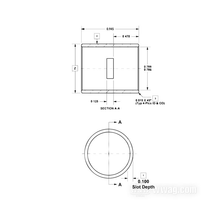 Bushing by Kibblewhite Precision Machining; for Wristpin; fits Sportster and K-Models 1952-2020 and 45”/750 cc Flathead 1936-1973; Racing / High Performance applications; nickel alloy bronze; length: 24.0 mm; Ø 22.775 mm; Over-/Undersize: +0.000 ”; replaces OEM HD 24331-36; USA; gross weight: 18 g