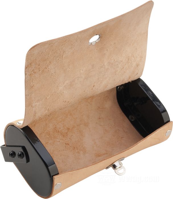 Werkzeugbox »Mesinger«; passend für Einzylinder 1926-1930; Metall / Rindleder; L x B x T: 19 x 10 x 7 cm; ersetzt OEM HD 3453-26; Tschechien; HINWEIS: passt mit geringen Modifikationen an die meisten Starrrahmen-Modelle; Bruttogewicht: 510 g