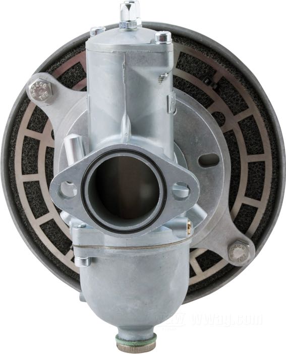 Adattatore di Bates; per Filtro aria; per carburatori AMAL con canale aspirazione di 32 mm; alluminio billet, burattato; Ø 3-1/4”; spessore: 8 mm; Germania; peso lordo: 80 g